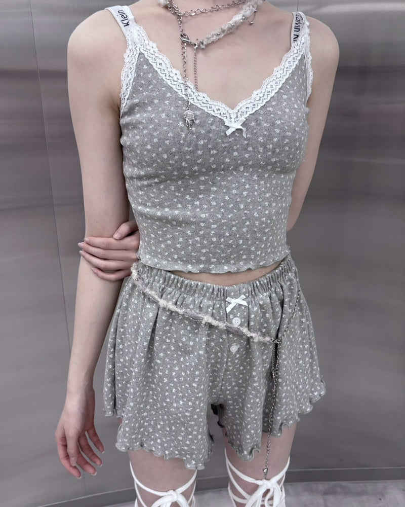 受注制【nmtc +】flower camisole (2color)