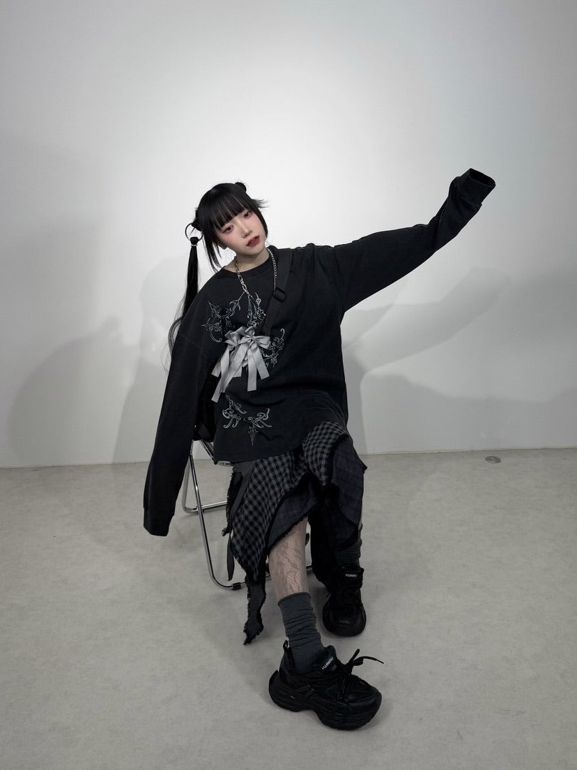 国際配送【Nerd out XU】Chaos design long sleeve (2color)