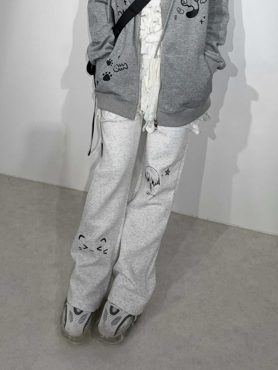 国際配送【Nerd out XU】neko!! sweat pants (2color)