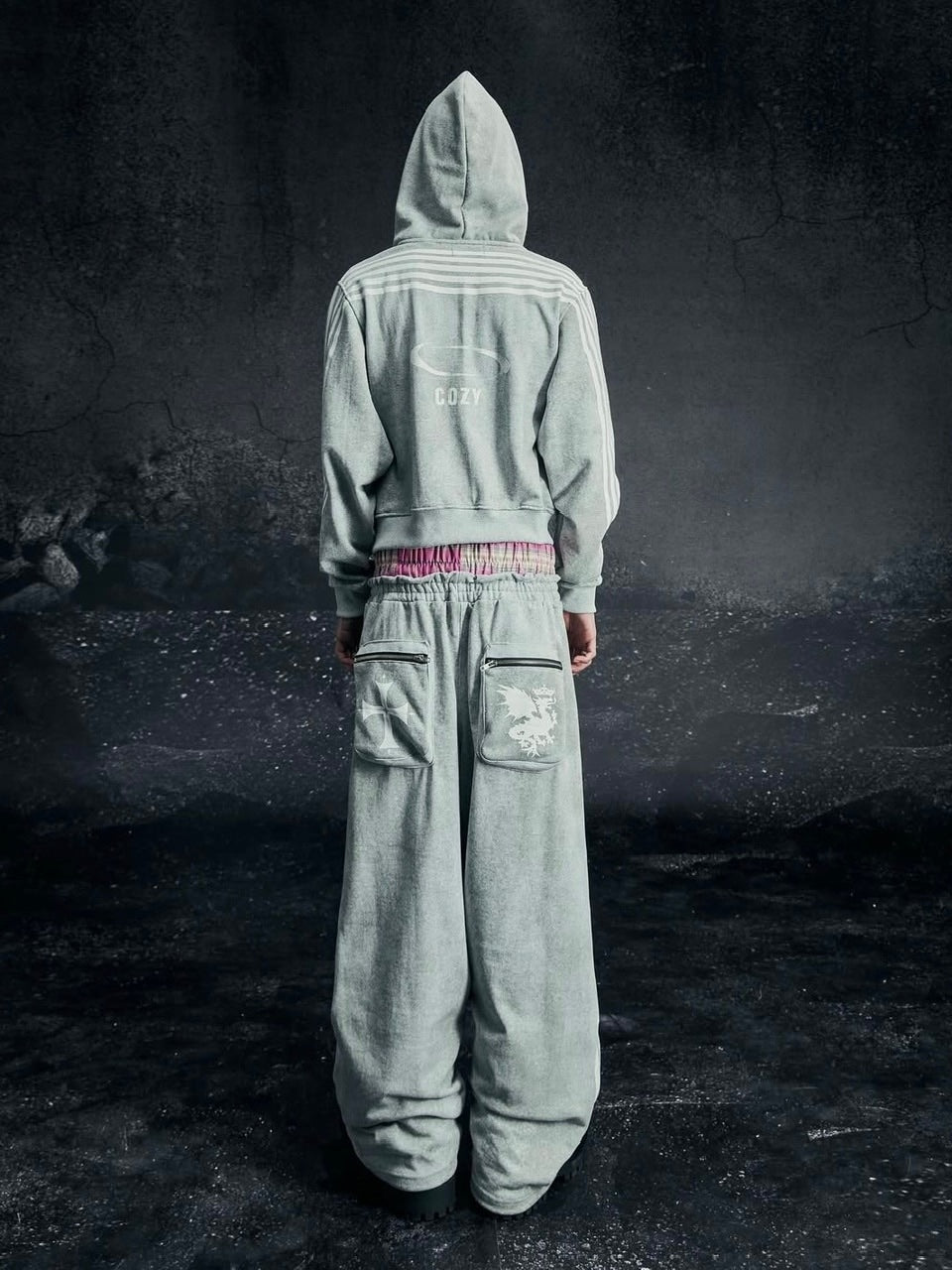 【Cozy world Wide】ROYAL KNIGHT CLUB WAXED - HOODZIP