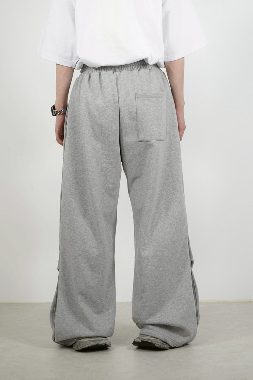 受注制【Chikashitsu +】side snap button sweat pants (2color)