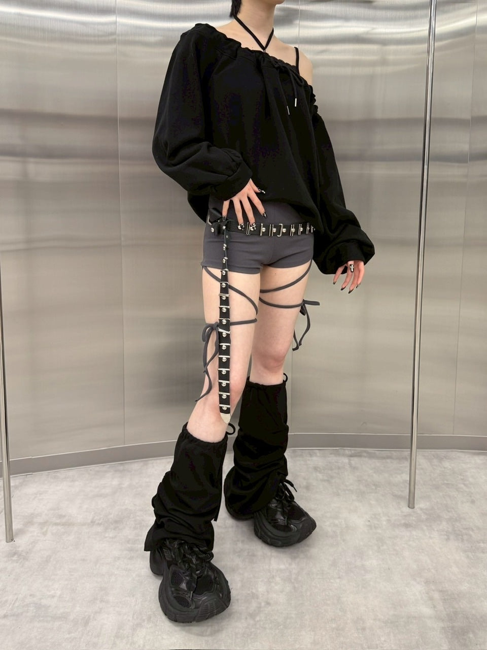 受注制【nmtc +】gather off shoulder sweat (2color)