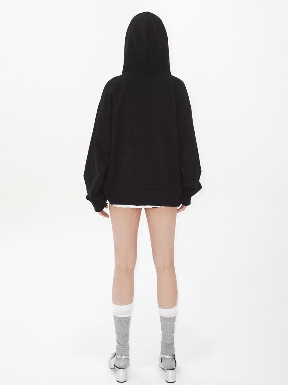 【HOLY NUMBER 7】OVERFIT HIP HOP MOVE CUBIC LETTERING HOODIE ZIP-UP