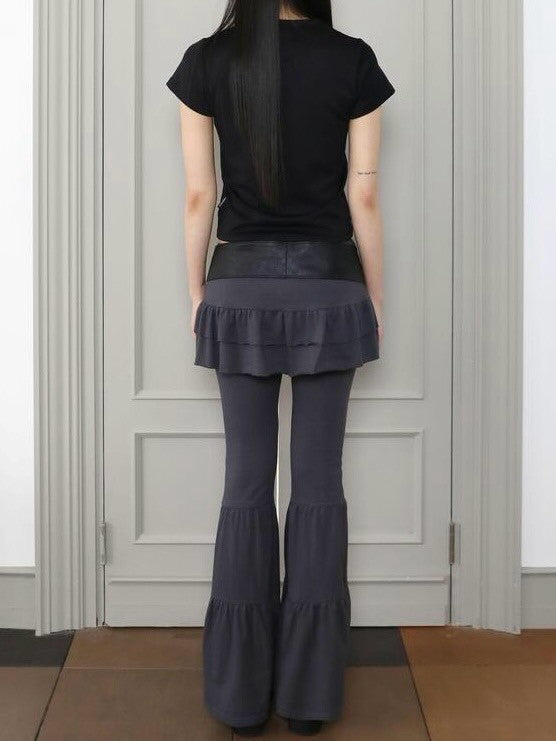 【Uglyshadow】CANCAN SHIRRING SKIRT PANTS