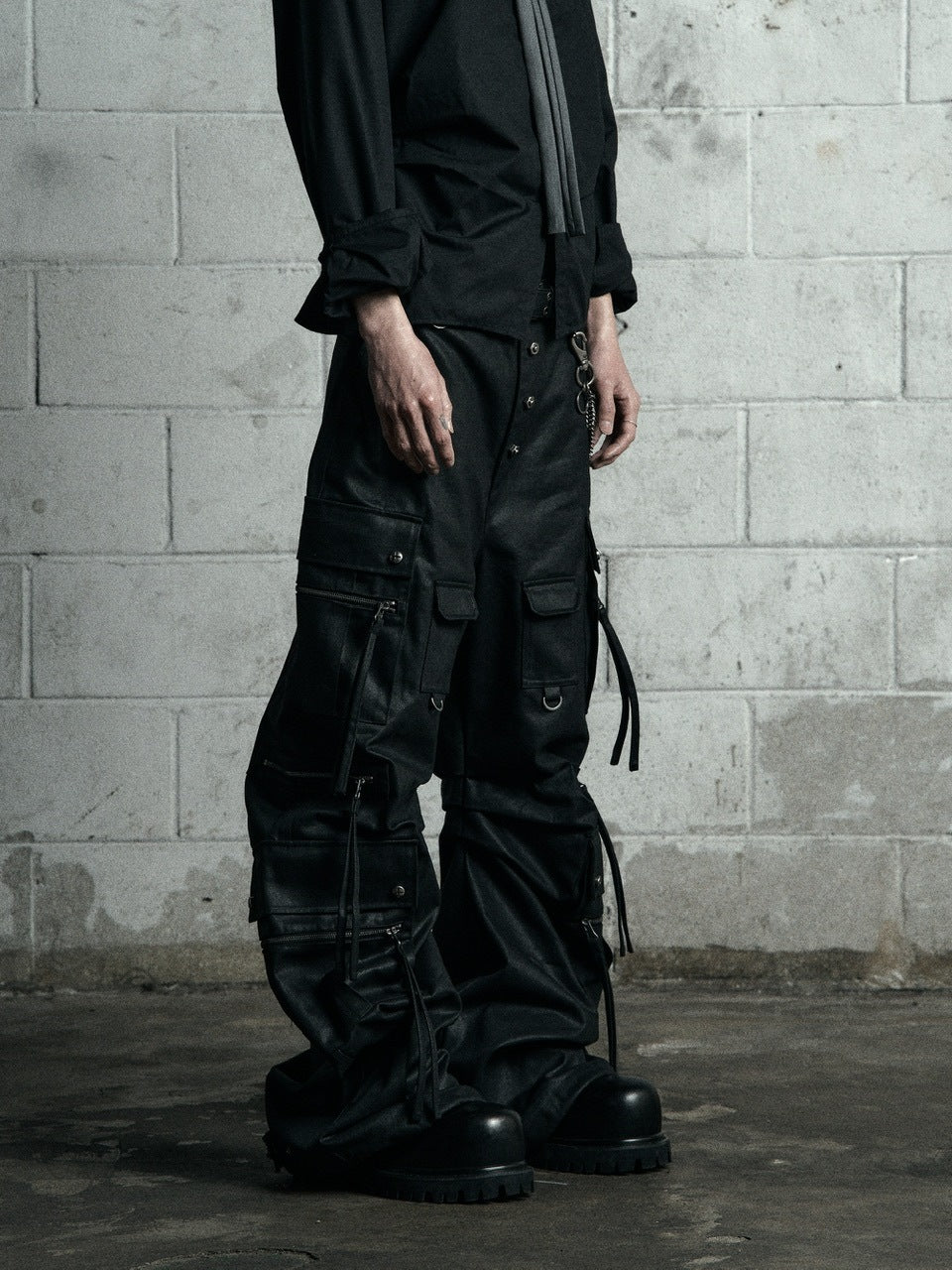 【Rosen Kreuz】CURVE FIT LONG CARGO PANTS