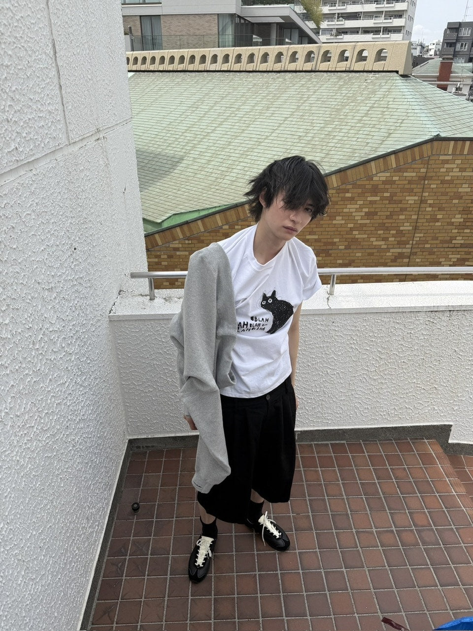 大阪店WEB限定【Chikashitsu +】heavy weight cat t-shirt (2color