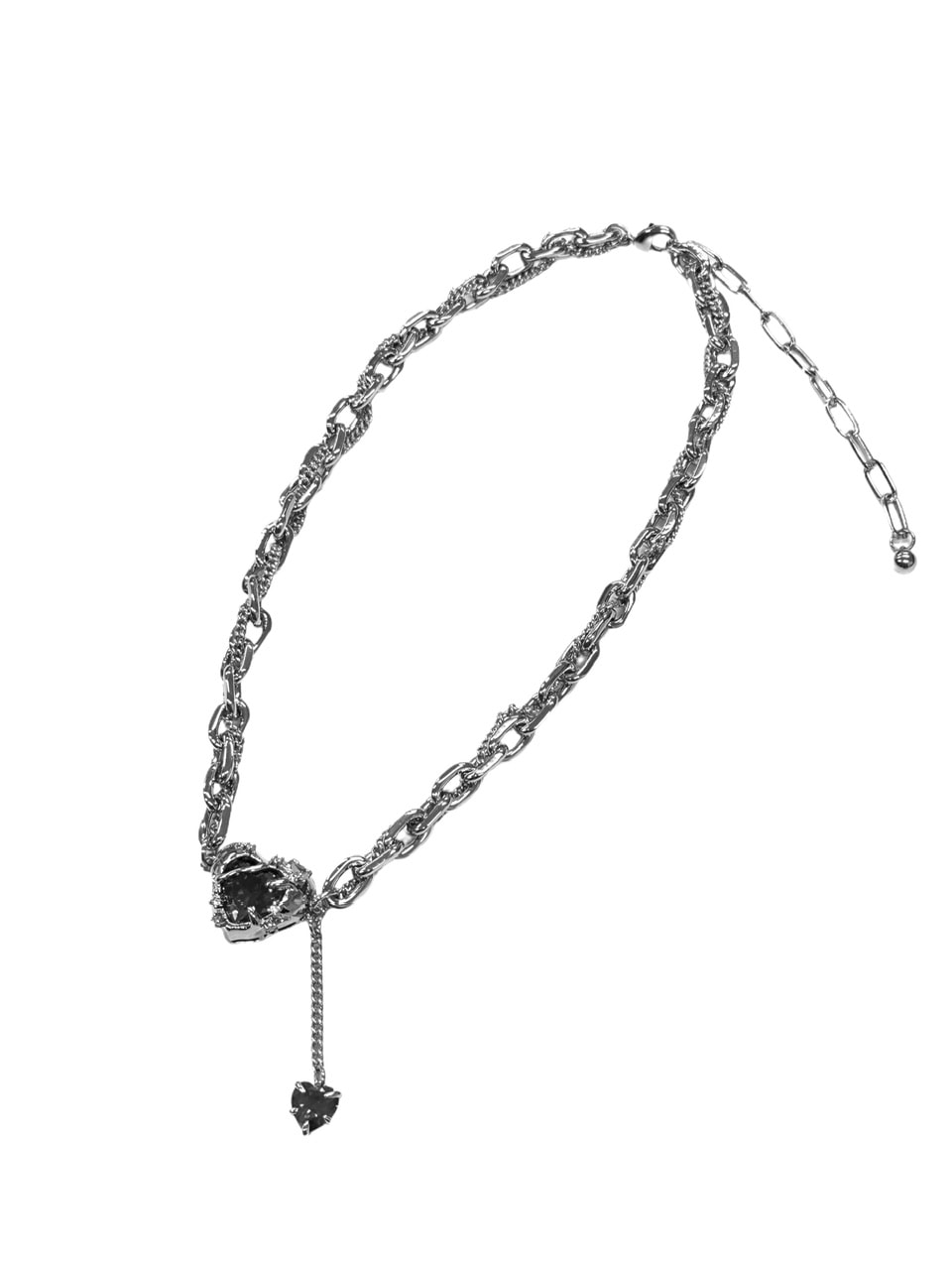 受注制【Never mind the XU】heart drop chain necklace (2color)