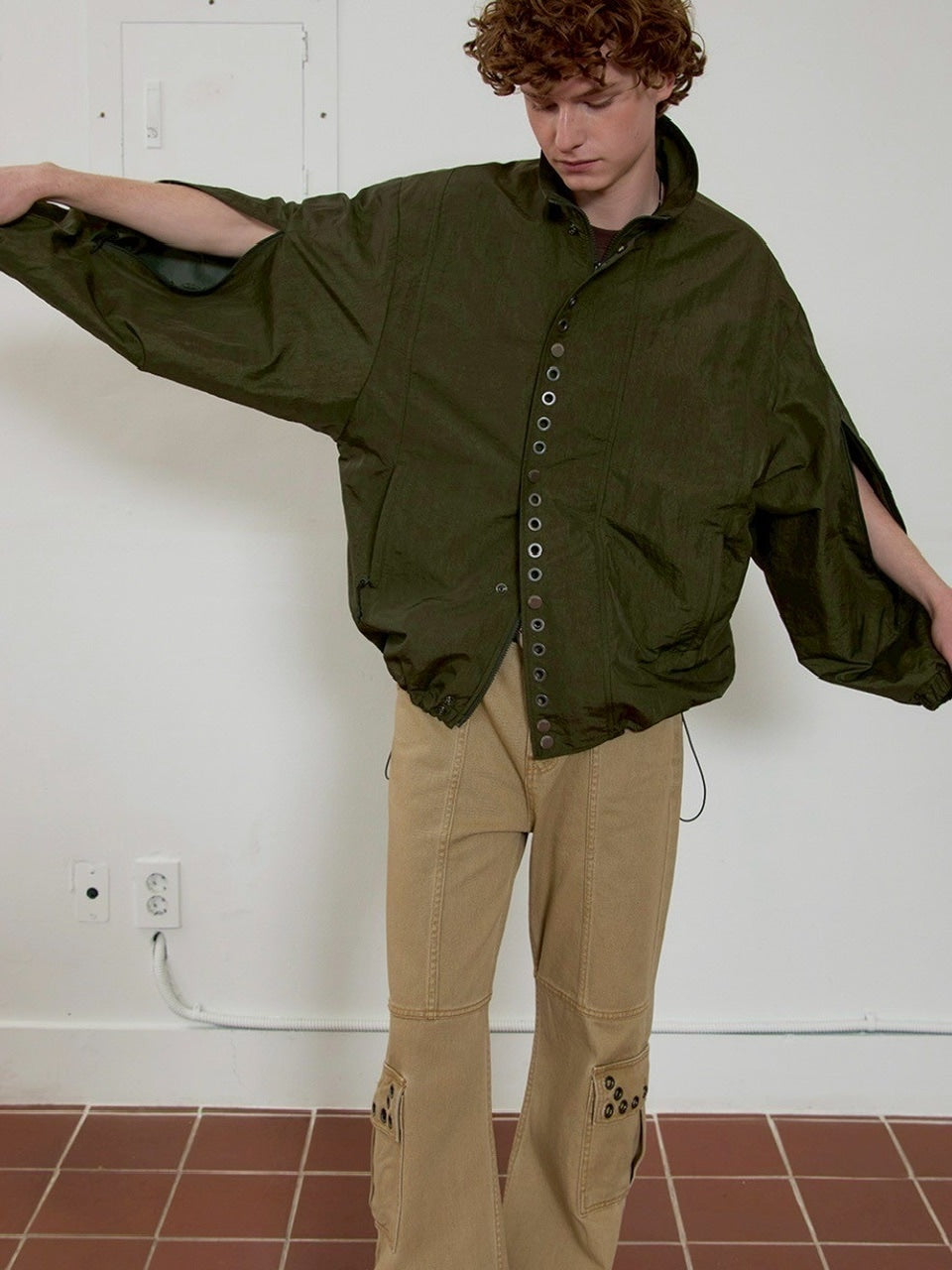 【ESC STUDIO】eyelet wind breaker jacket