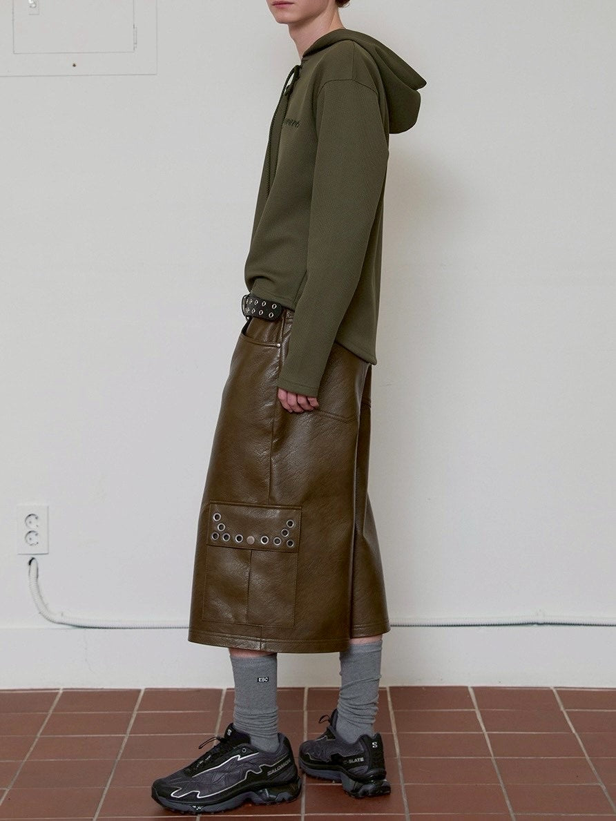 【ESC STUDIO】eyelet waffle hoodie