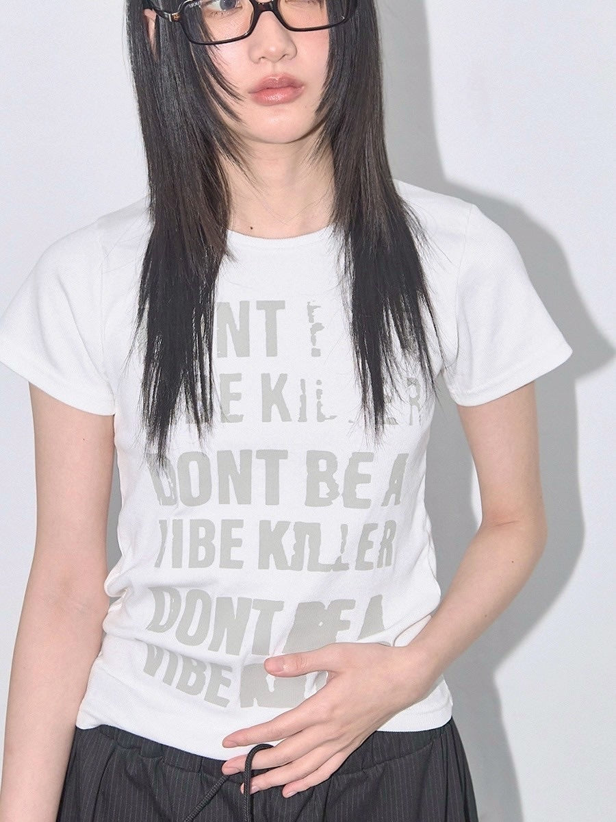 【FANCY CLUB】3-WAY LETTERING CORSAGE TEE