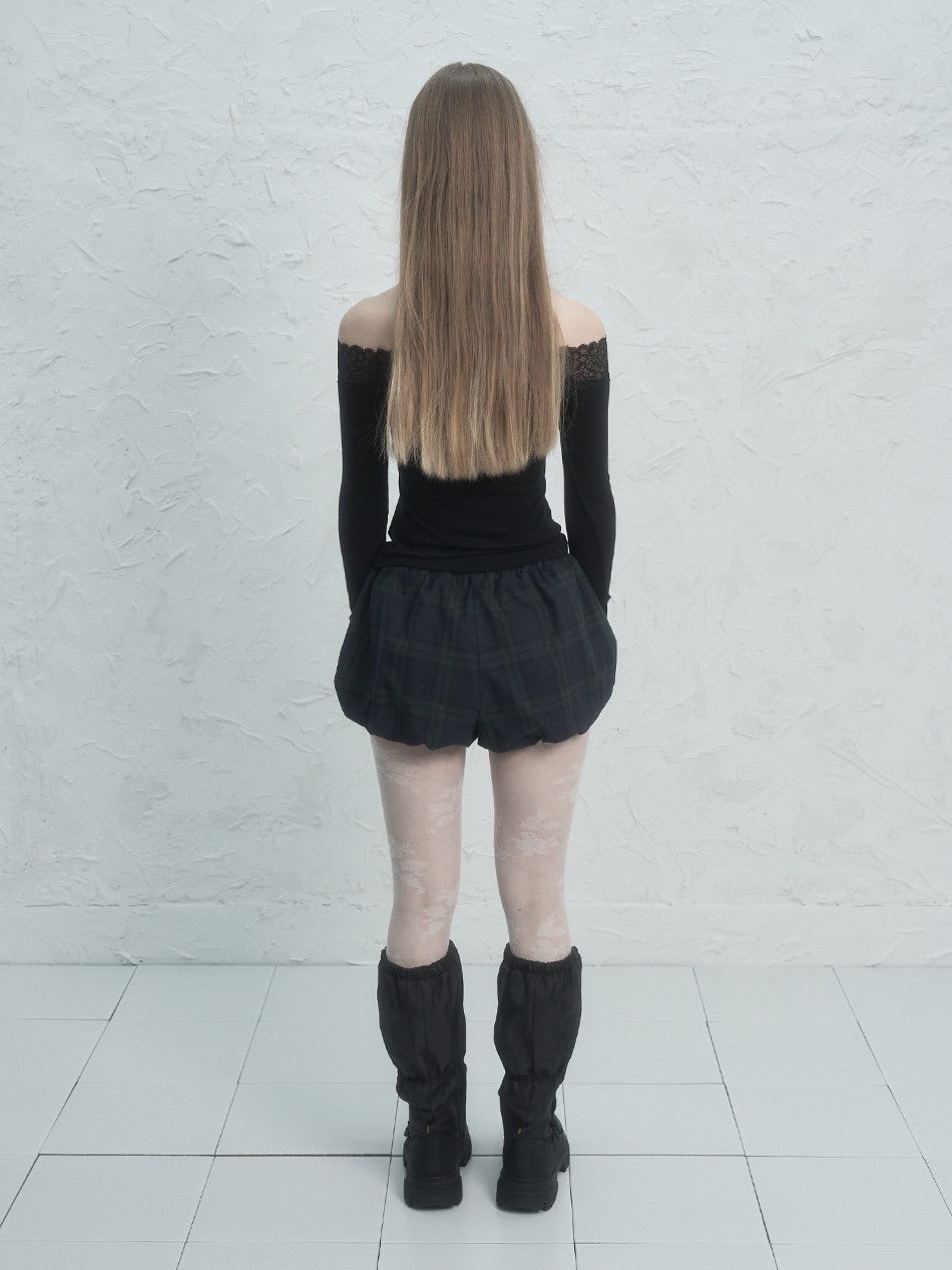 【SETUP‐EXE】LACE OFF- SHOULDER TOP