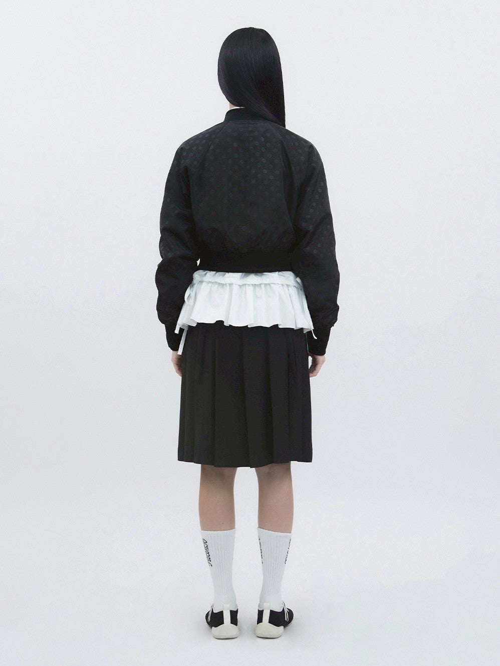 【TUOMIO】RIBBON DOT BOMBER