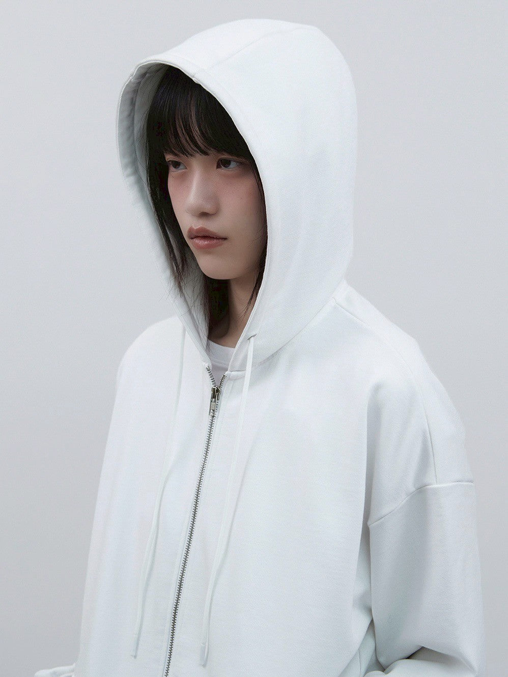 【TUOMIO】LACE UP HOOD ZIP-UP