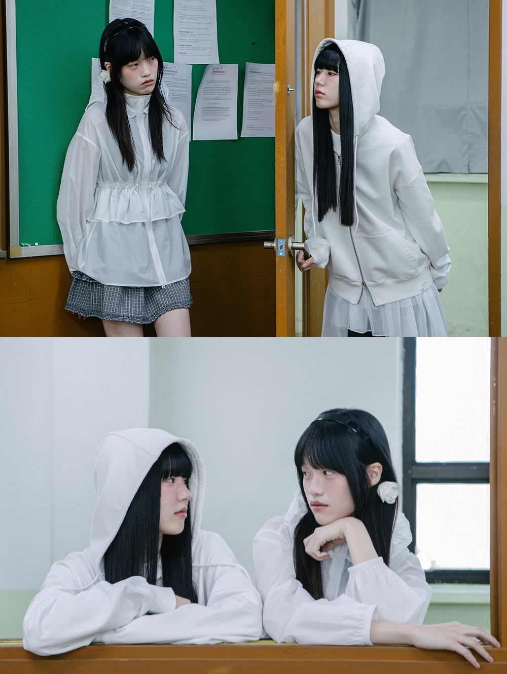 【TUOMIO】FRILL LAYERED HOOD JACKET