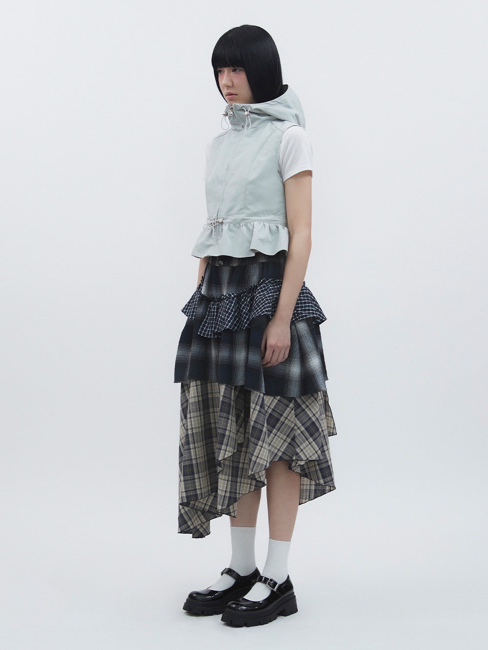 【TUOMIO】NYLON HOODED VEST