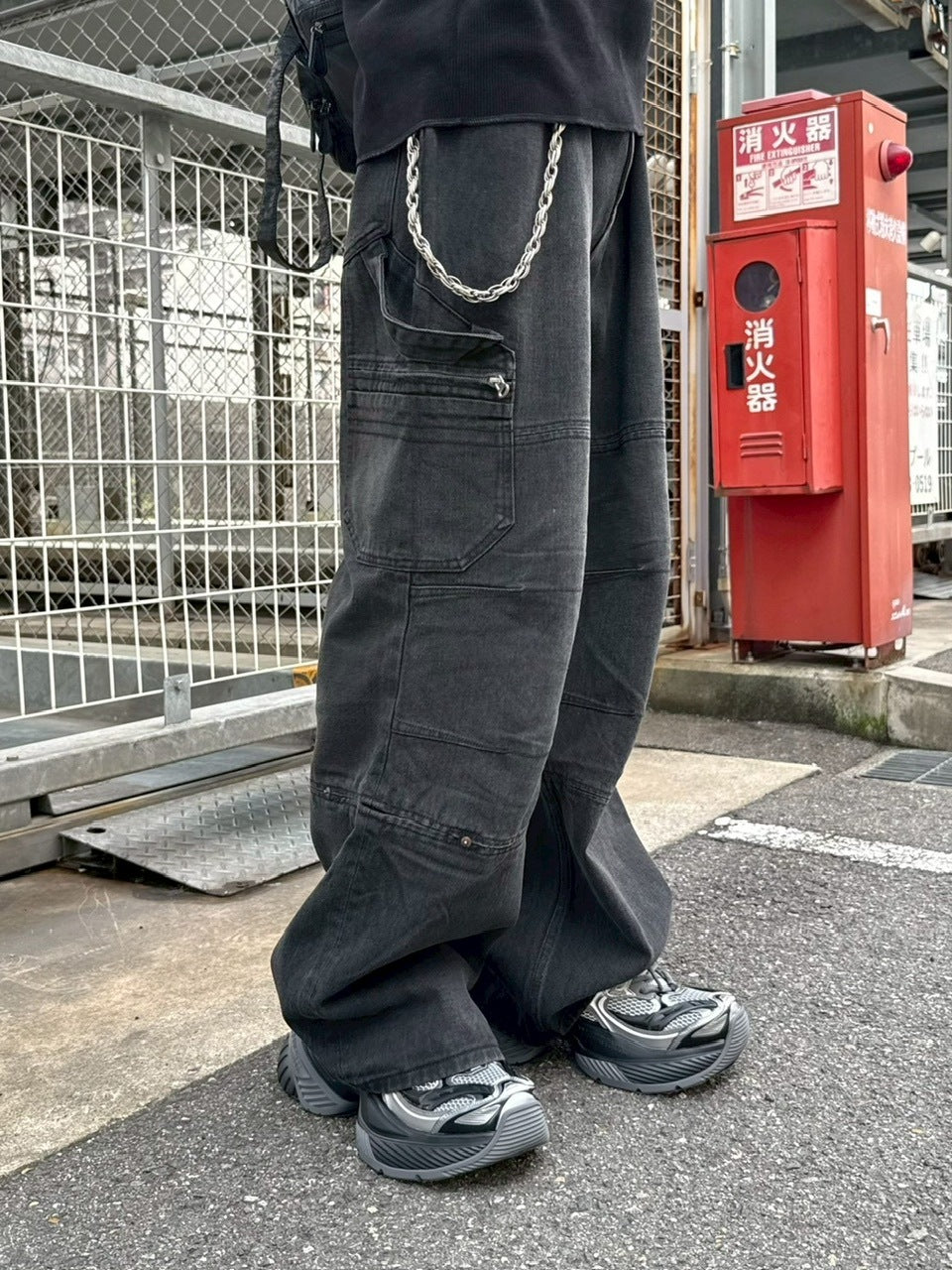 大阪店WEB限定受注制【Chikashitsu +】straight fit carpenter denim pants