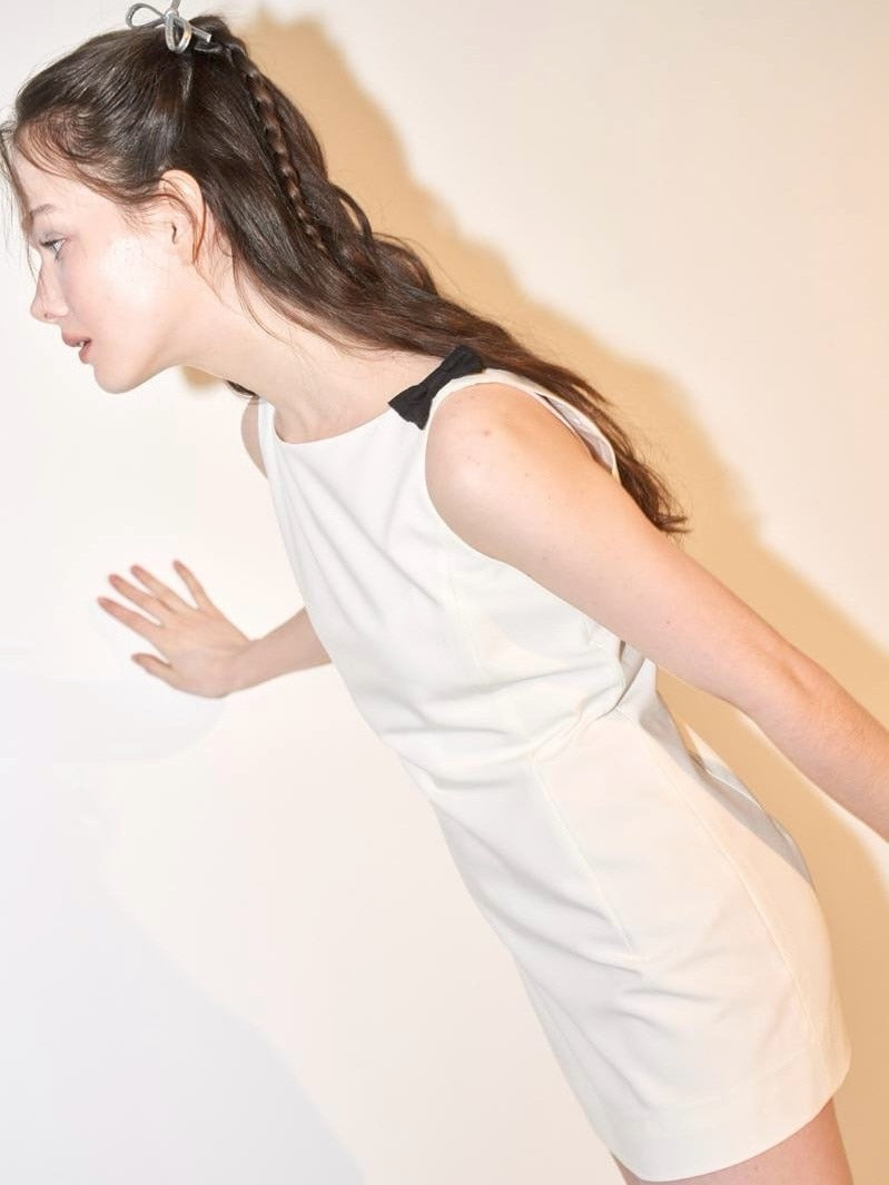 【ODDONEOUT】RIBBON SLEEVELESS ONE PIECE / 【オッドワンアウト】リボンタンクトップワンピース