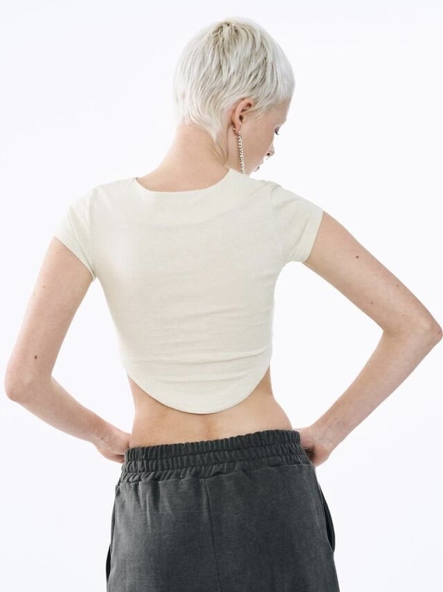 【ODDONEOUT】Washing pigment Vneck top / 【オッドワンアウト】ウォッシングピグメントVネック半袖Tシャツ