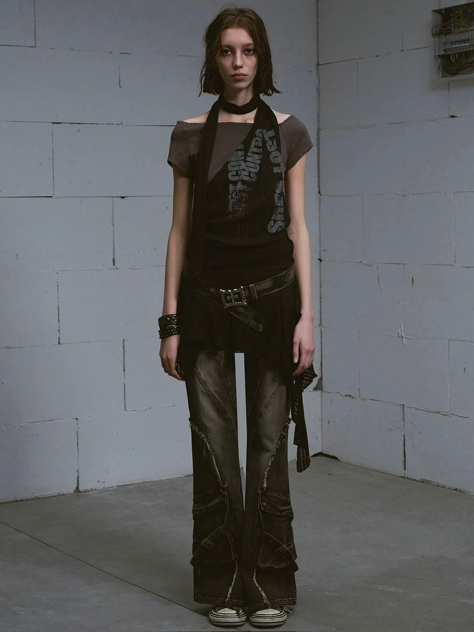 【Cest Nous】Fading throughout Denim jeans / 【セヌー】ウォッシングフレアデニムパンツ