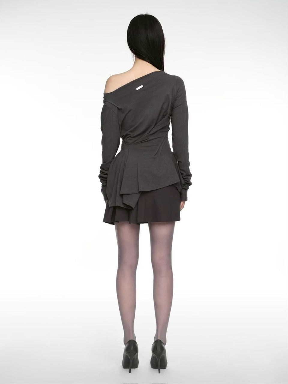 【NACHE】INCLINE DRAPING LONG SLEEVE