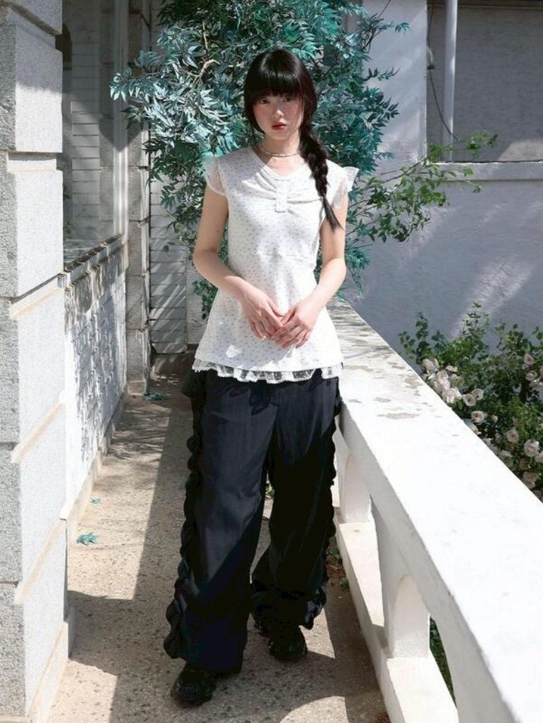 【Uglyshadow】FLOWER LACE SLEEVELESS