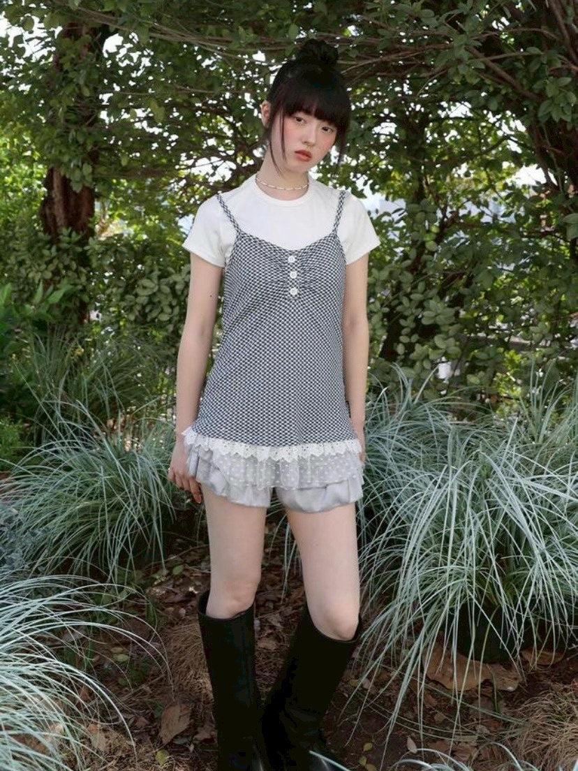 【Uglyshadow】SATIN RUFFLE PANTS