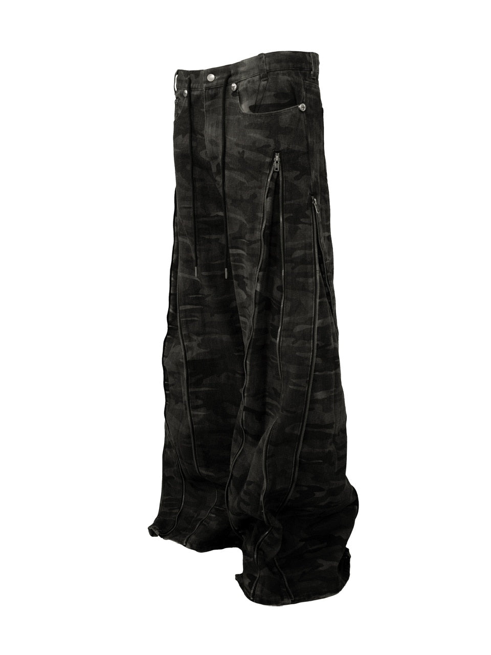 【Rosen Kreuz】ZIP WIDE BAGGY PANTS