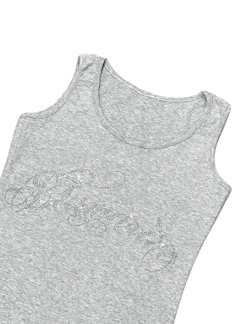 受注制【Never mind the XU】rhinestone sleeveless (3color) / 【ネバーマインドザエックスユー】ラインストーンタンクトップ