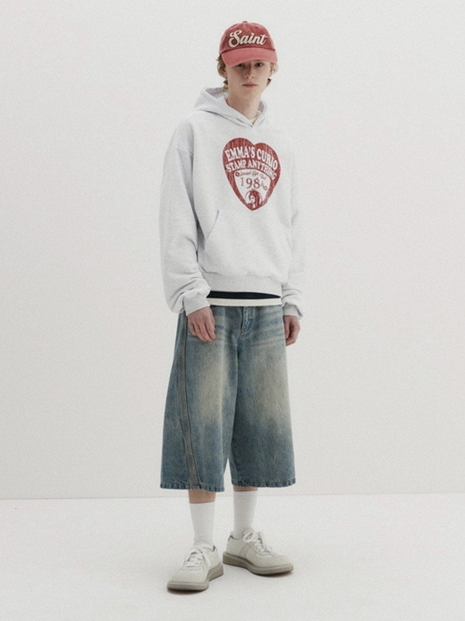 【DNSR】Curved Bermuda Denim Shorts