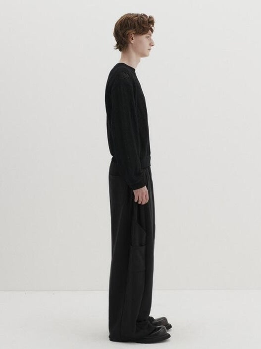 【DNSR】Side Pintuck Cargo Sweatpants