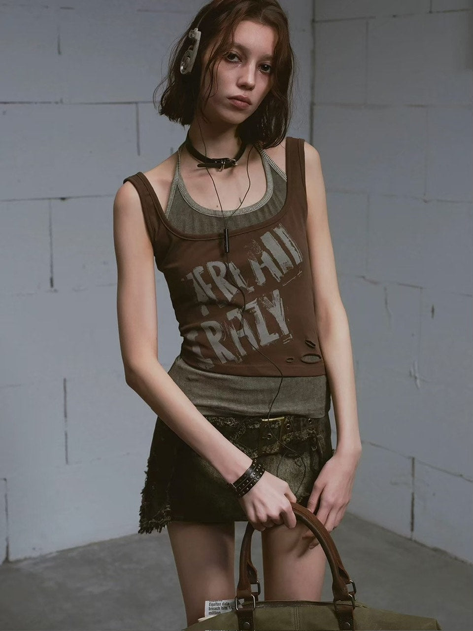【Cest Nous】Brown Two-Piece Camisole