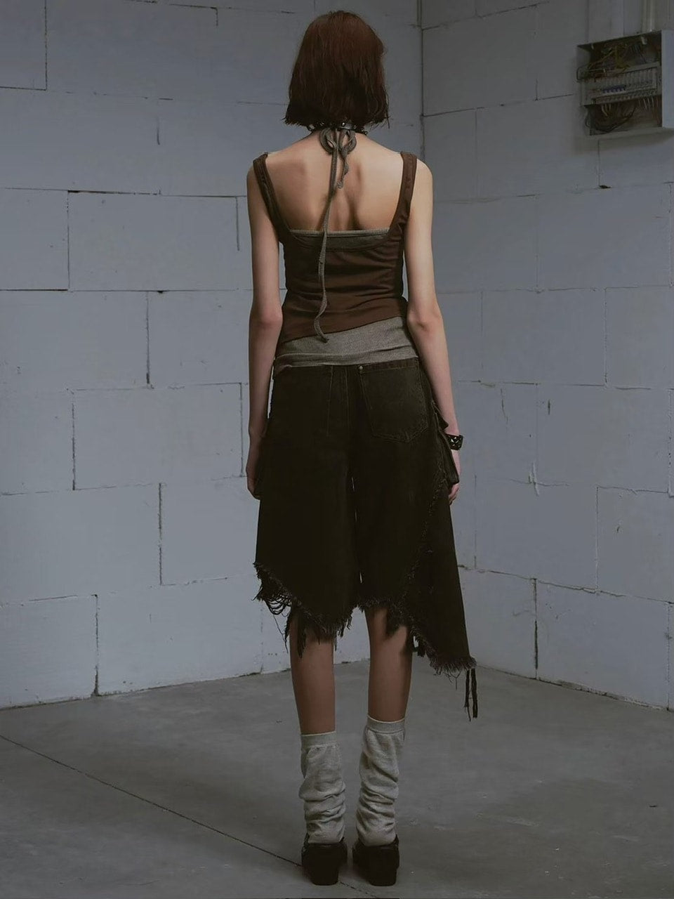 【Cest Nous】Denim Capri Pants