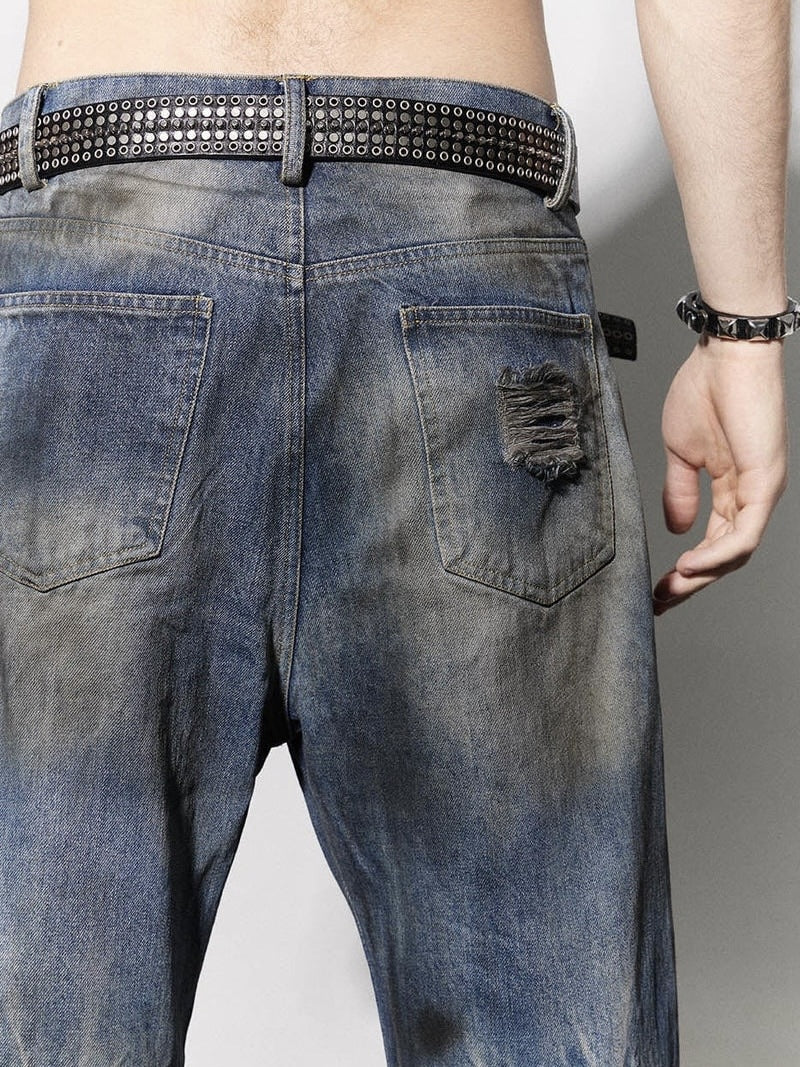 【DND4DES】DISTRESSED DUSTY FLARED JEANS
