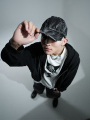【CHIKASHITSU PLUS HIGH】Overdyed denim cap