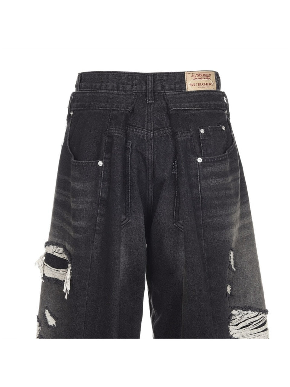 【SURGERY】surgery double folding over wide baggy jeans / 【サージェリー】オーバーサイズワイドバギーデニムパンツ