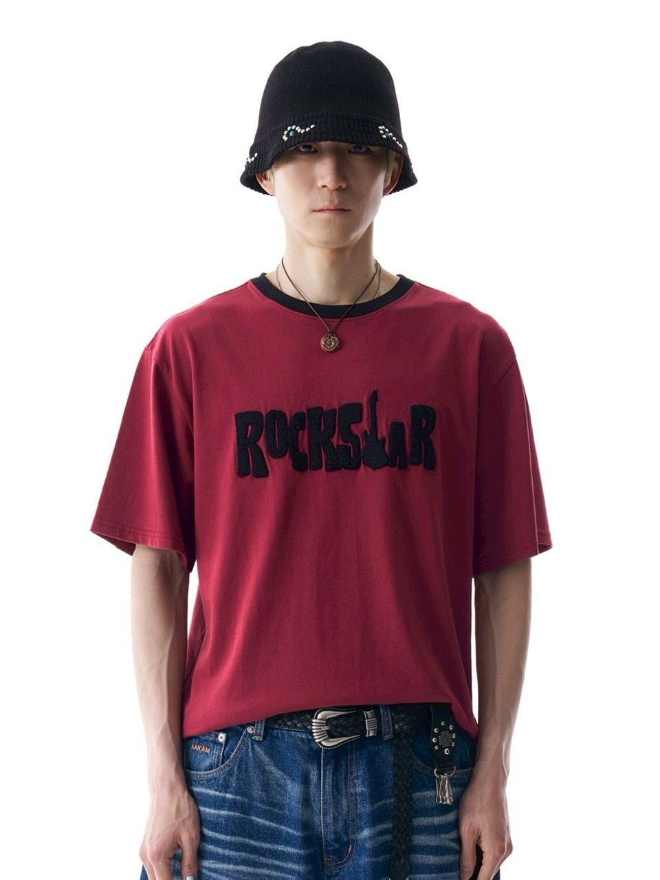 【AAKAM】ROCKSTAR Boucle Half Top
