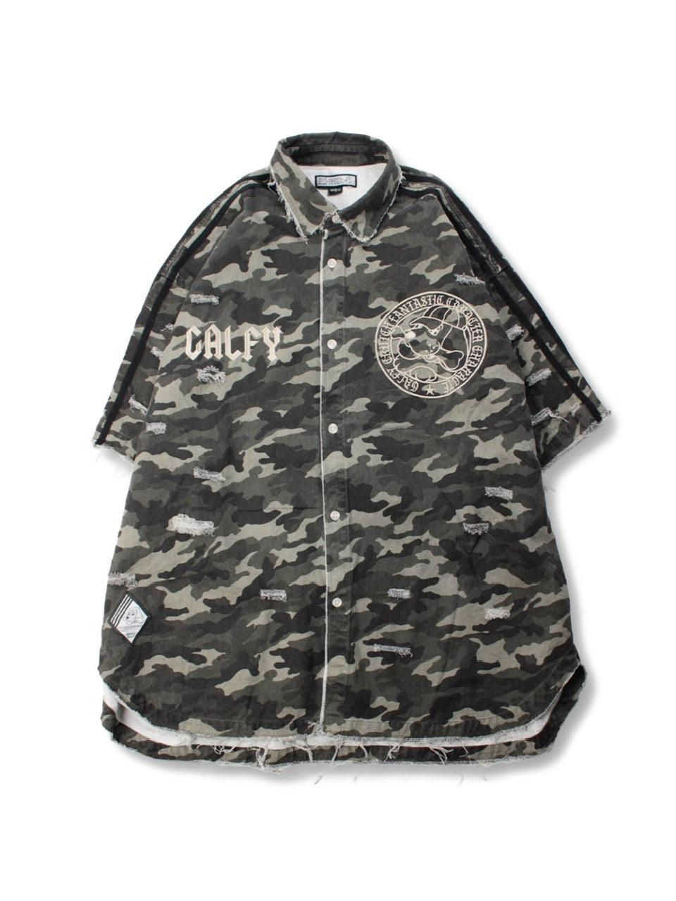 【GALFY】カモフラかも？ボロボロシャツ