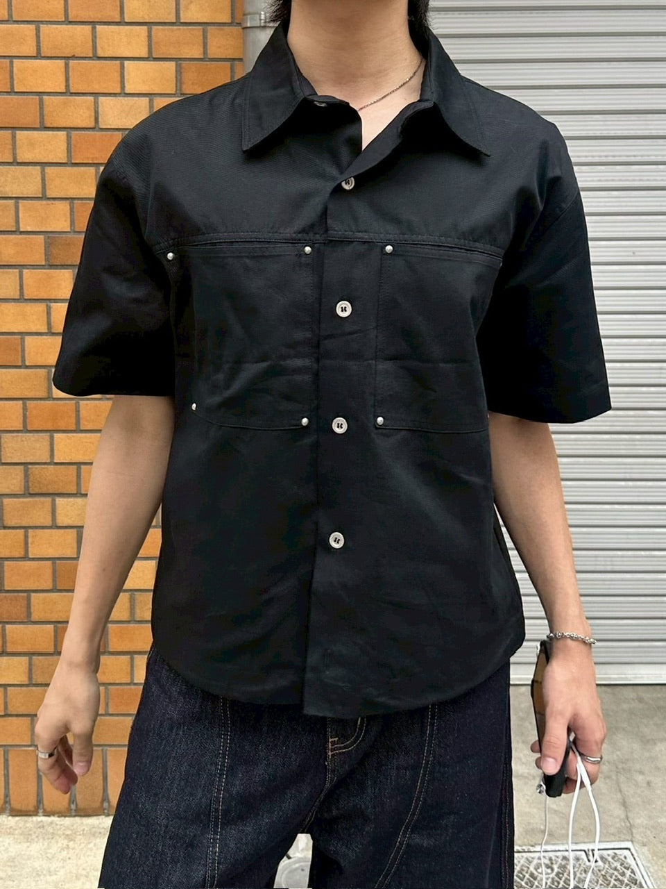 受注制【youll】rib cotton shirt jacket (2color)
