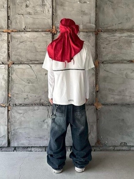 【roaringrad】LAYERED ZIPPER T-SHIRTS / 【ロアリングラド】レイヤードジッパーロゴ半袖Tシャツ