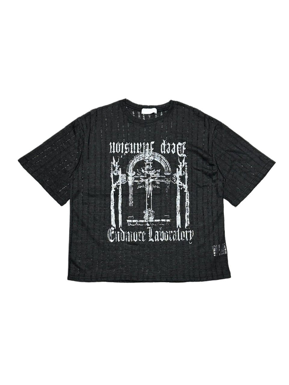 受注制【Never mind the XU】see-through short sleeve (4color) / 【ネバーマインドザエックスユー】シースルー半袖トップス