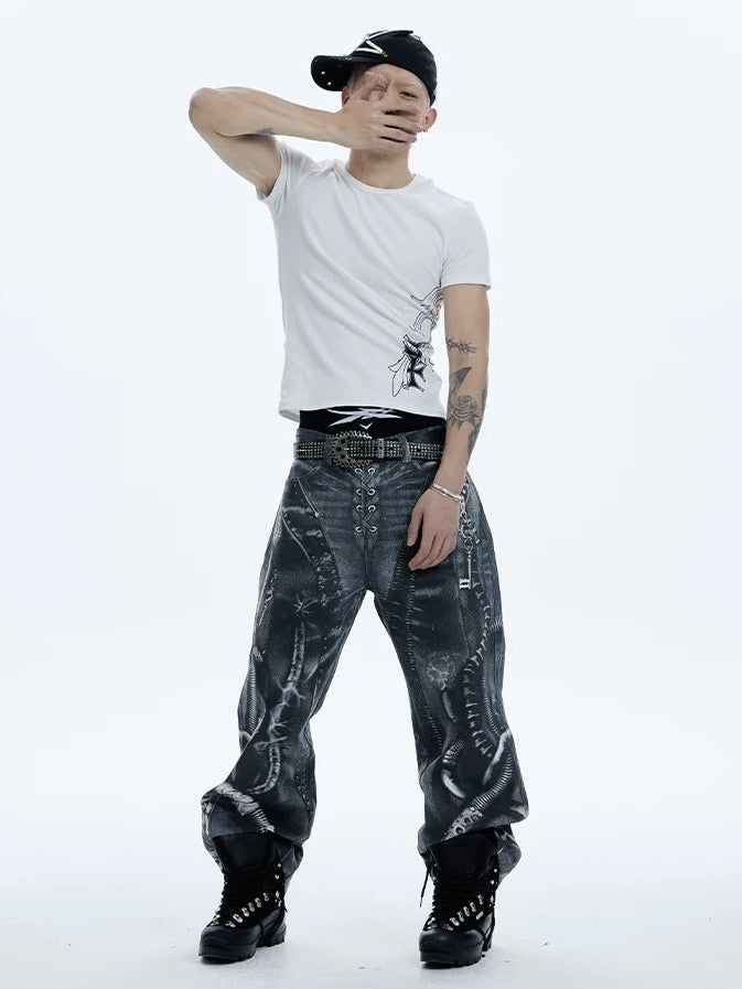 【DND4DES】ALIEN VENOM PRINTED PANTS