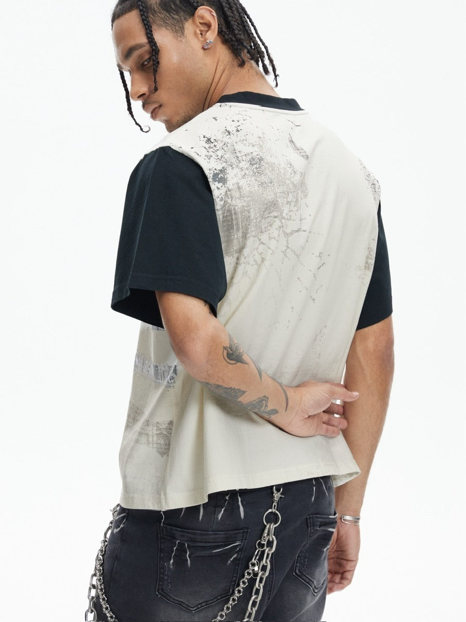 【DND4DES】STAR HOT DIAMOND CONTRAST COLOR T-SHIRT