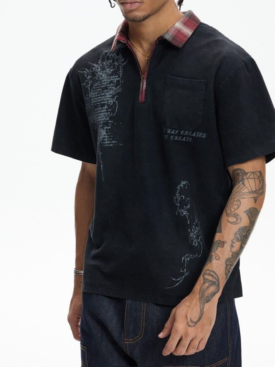 【DND4DES】RUNE ZIP-UP POLO SHIRT