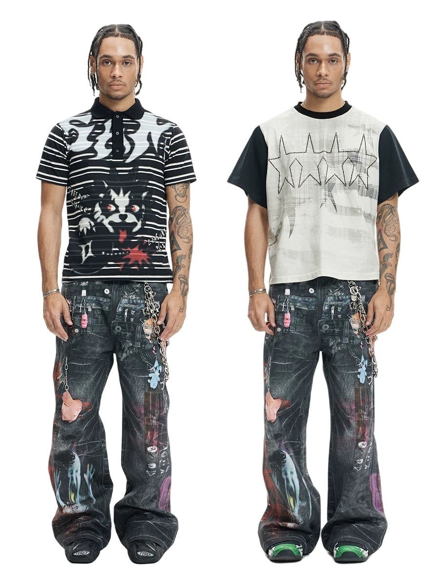 【DND4DES】MULTI-WAIST PENDANT GRAPHIC PANTS