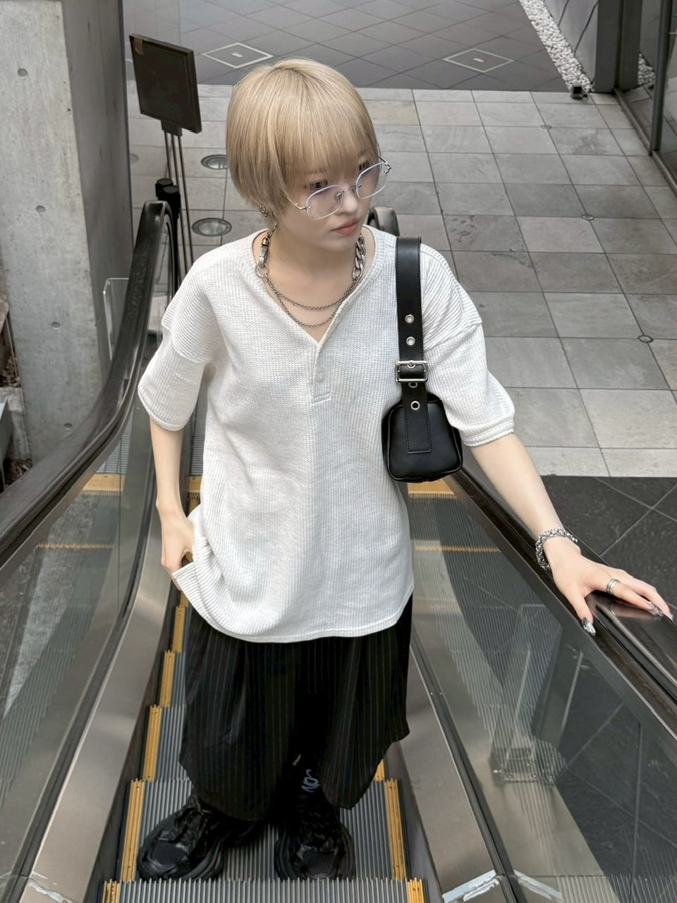 【nmtc +】stripe slacks shorts / 【エヌエムティーシープラス】ストライプスラックスハーフパンツ (2color)