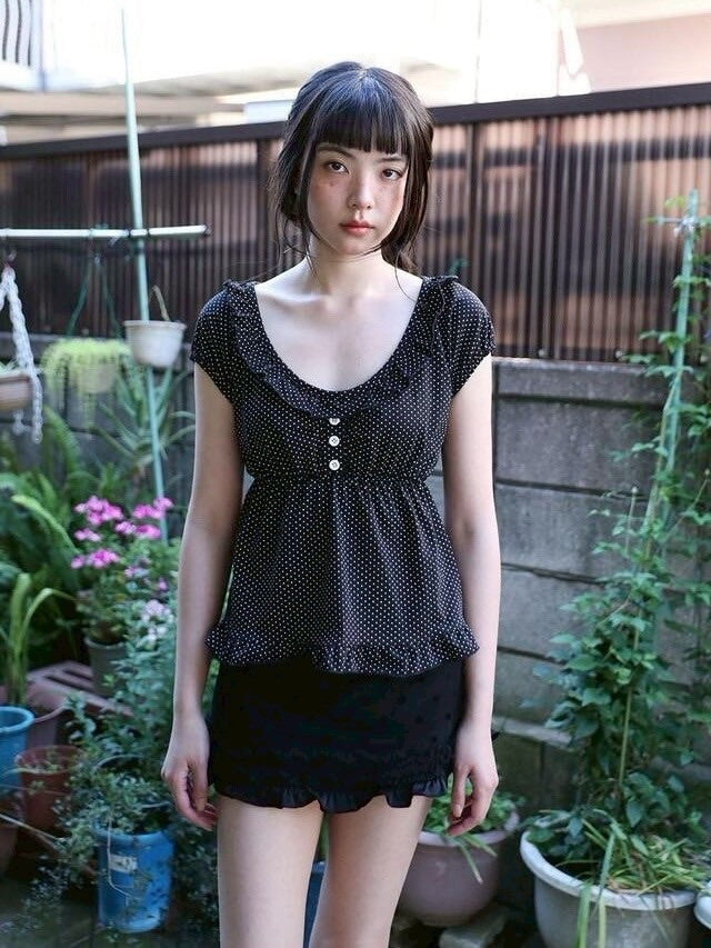 【Uglyshadow】 MESH STAR RUFFLE MINI SKIRT / 【アグリーシャドウ】メッシュスターラッフルミニスカート