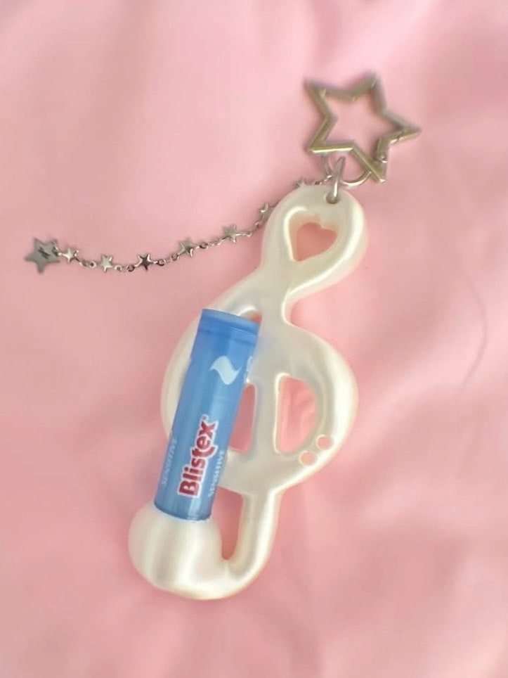 【EVERYTHINGS】HEAVENLY(TREBALM) / 【エブリシングス】ホワイトスターリーミュージックモチーフリップケースキーリング