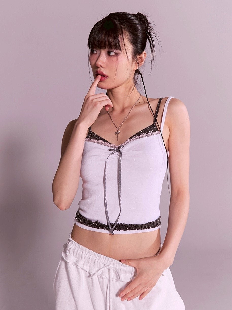 【CHERRYQUIRI】twinkle wrinkle dot sleeveless