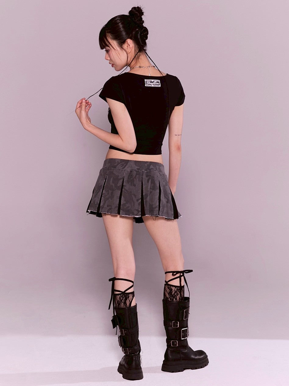 【CHERRYQUIRI】twin lace metalic tee