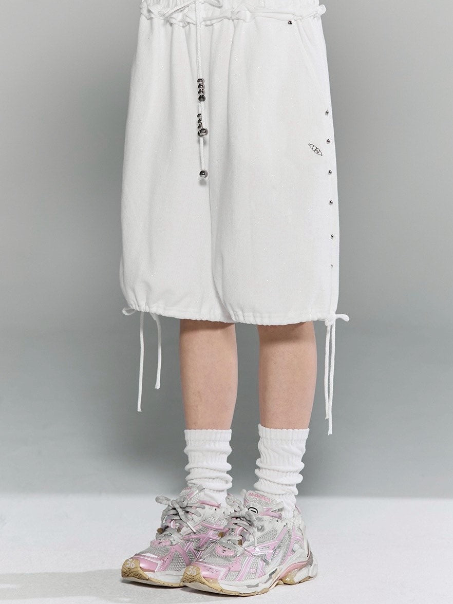 【CHERRYQUIRI】stud twinkle jogger bermuda pt